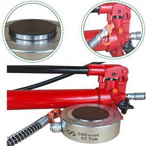 Podnośnik rozpierak siłownik Niski 44 mm wysokości i 55 Ton siły z Pompą jednostopniową
